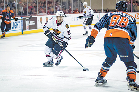 Wayne Gretzky attends ECHL All-Star game at Farmers Coliseum