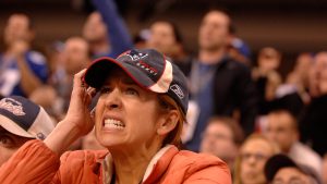 New England Patriots fans weren't so lucky, as they watched the final moments of their team's 21-17 loss.
