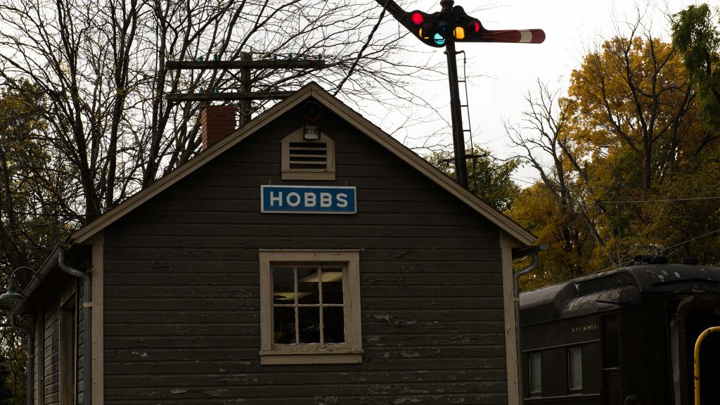 The Hobbs freight depot became Hobbs Station when it was moved to Noblesville's Forest Park in the mid-1970s.