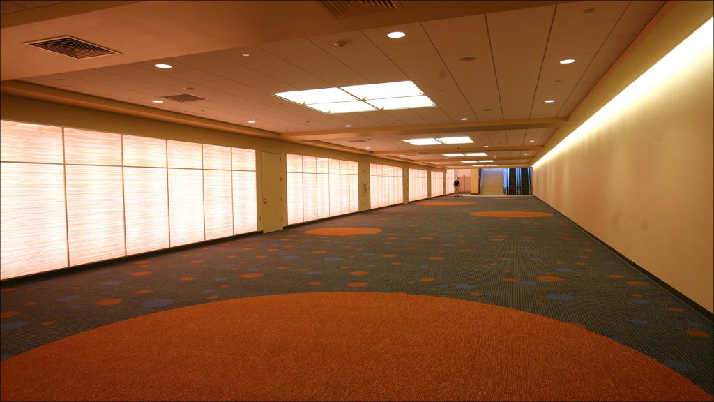 Looking north through the tunnel from Lucas Oil Stadium under South Street.