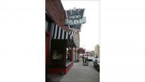 The Radio Radio music venue is located at 1119 Prospect St. The neighborhood has a history as an entertainment district.