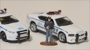 A New York Police Department collection includes officers as part of a diorama set.