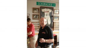 At 76, Schumacher has become almost synonymous with the Indians.