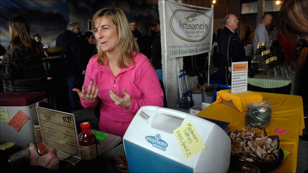 Anita Spencer is owner of Homestead Growers in Sheridan. The number of small family farms in Indiana has doubled in recent years.