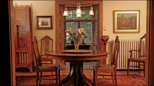 Marsh Davis' father handcrafted some of the furniture in the home.