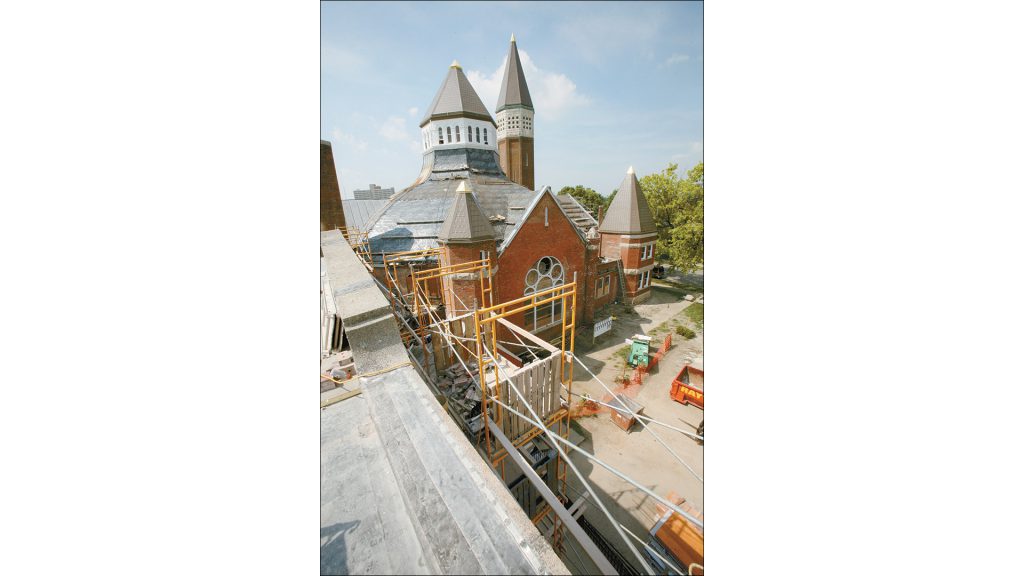 The former Central Avenue United Methodist Church is being renovated into the headquarters for Indiana Landmarks.