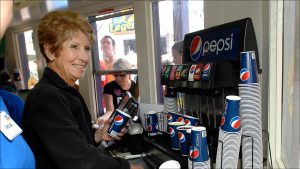 Long lines, for food or at rides, are a pet peeve. Helping to serve drinks gets customers back into the park.