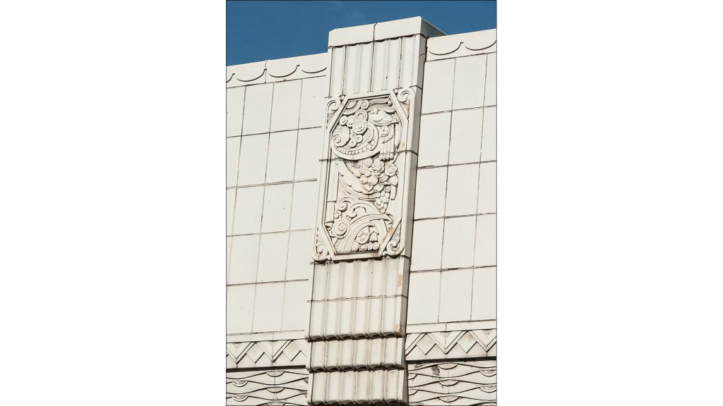 The downtown landmark, known for its art deco features, including terra cotta, dates to 1931.