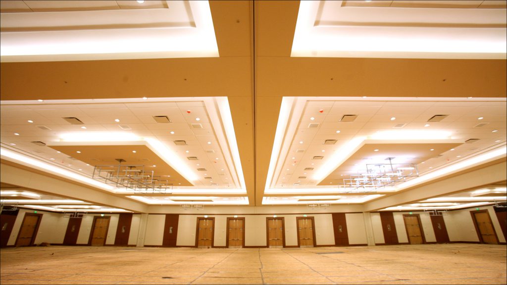 JW Marriott will feature 104,000 square feet of meeting space, including two ballrooms-this ''junior'' one and a larger space.