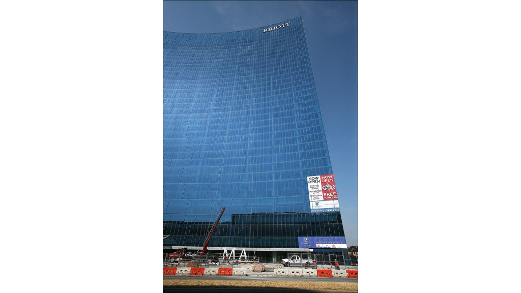The 1,005-room JW Marriott is the centerpiece of the $450 million Marriott Place four-hotel complex.