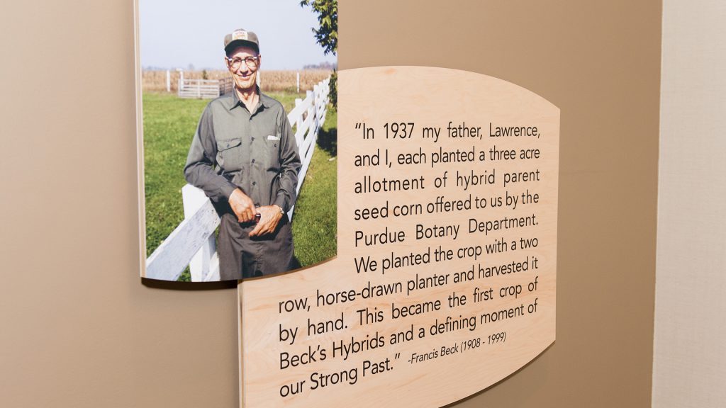 Company co-founder Francis Beck expanded the family farming operation to take advantage of the promise hybrids offered.