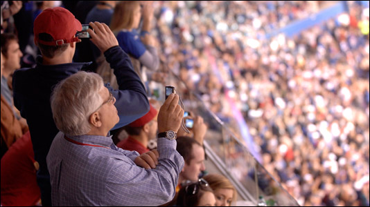 Spectators were frustrated by cellular service inside the stadium.