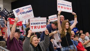 The crowd at the April 20 rally for Donald Trump included voters young and old.