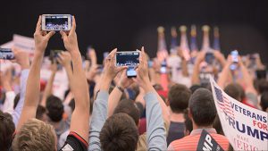 Thousands of Trump supporters gathered at the Indiana State Fairgrounds for the Republican's first rally in Indiana in advance of the state's May 3 primary.