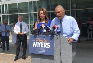 Woody Myers announcing for governor