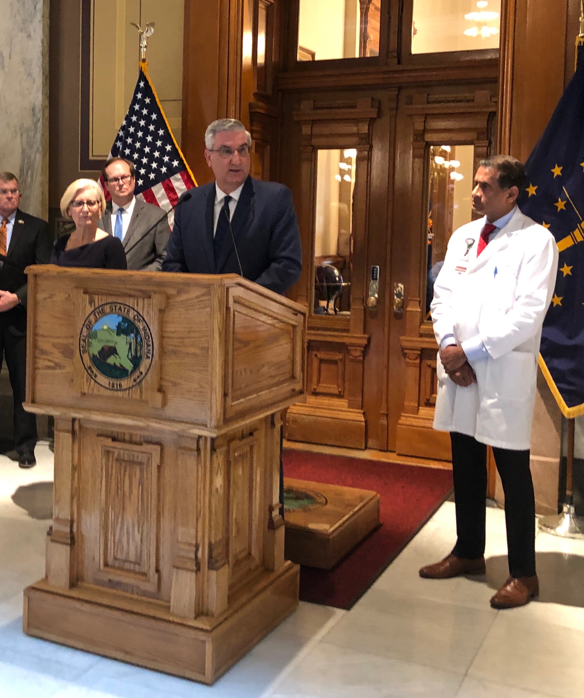 aims to calm Indiana, get Hoosiers behind his plan to fight