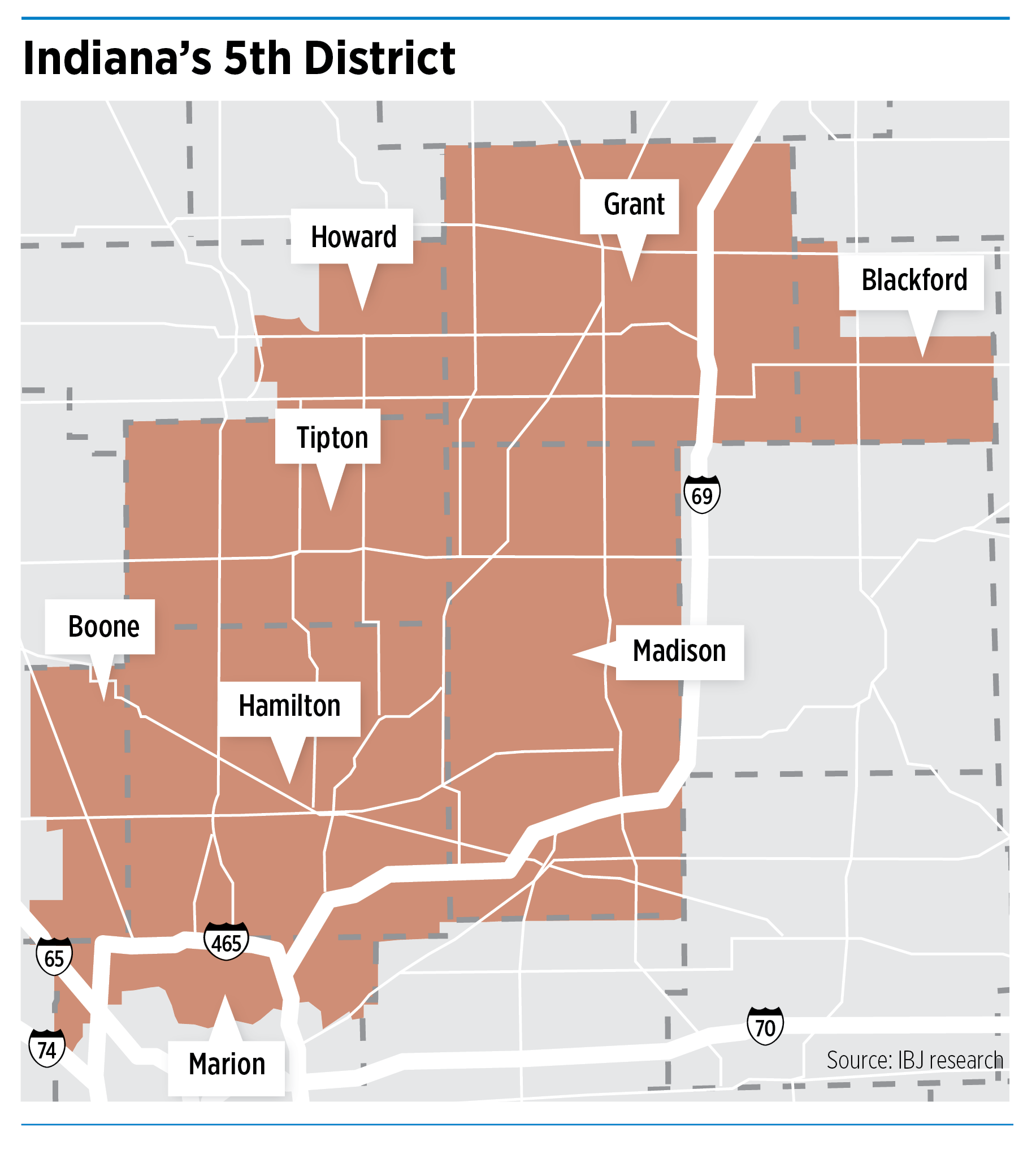 Indiana 5th District Map Huge Field Of Republicans Lines Up In 5Th Congressional District Primary –  Indianapolis Business Journal