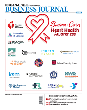 Cover of IBJ's 2023 Business Cares, Heart Health Awareness issue
