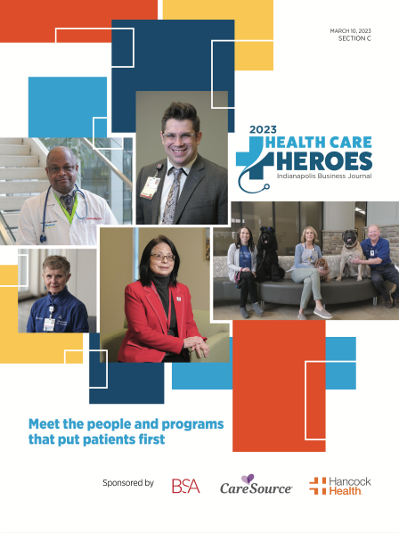 Cover of IBJ's 2023 Health Care Heroes supplement.