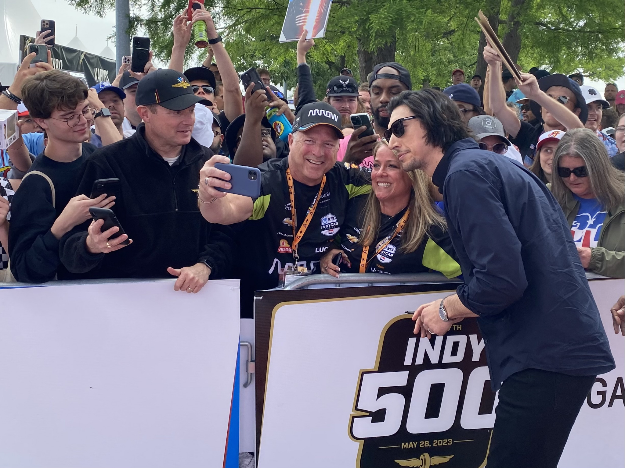At Indianapolis 500, celebrities pick favorites of onscreen racing