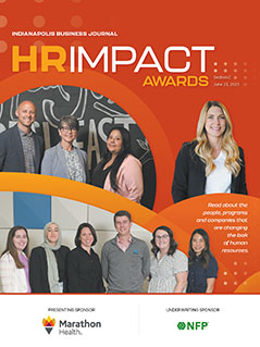 Cover of Indianapolis Business Journal's 2023 HR Impact Awards supplement
