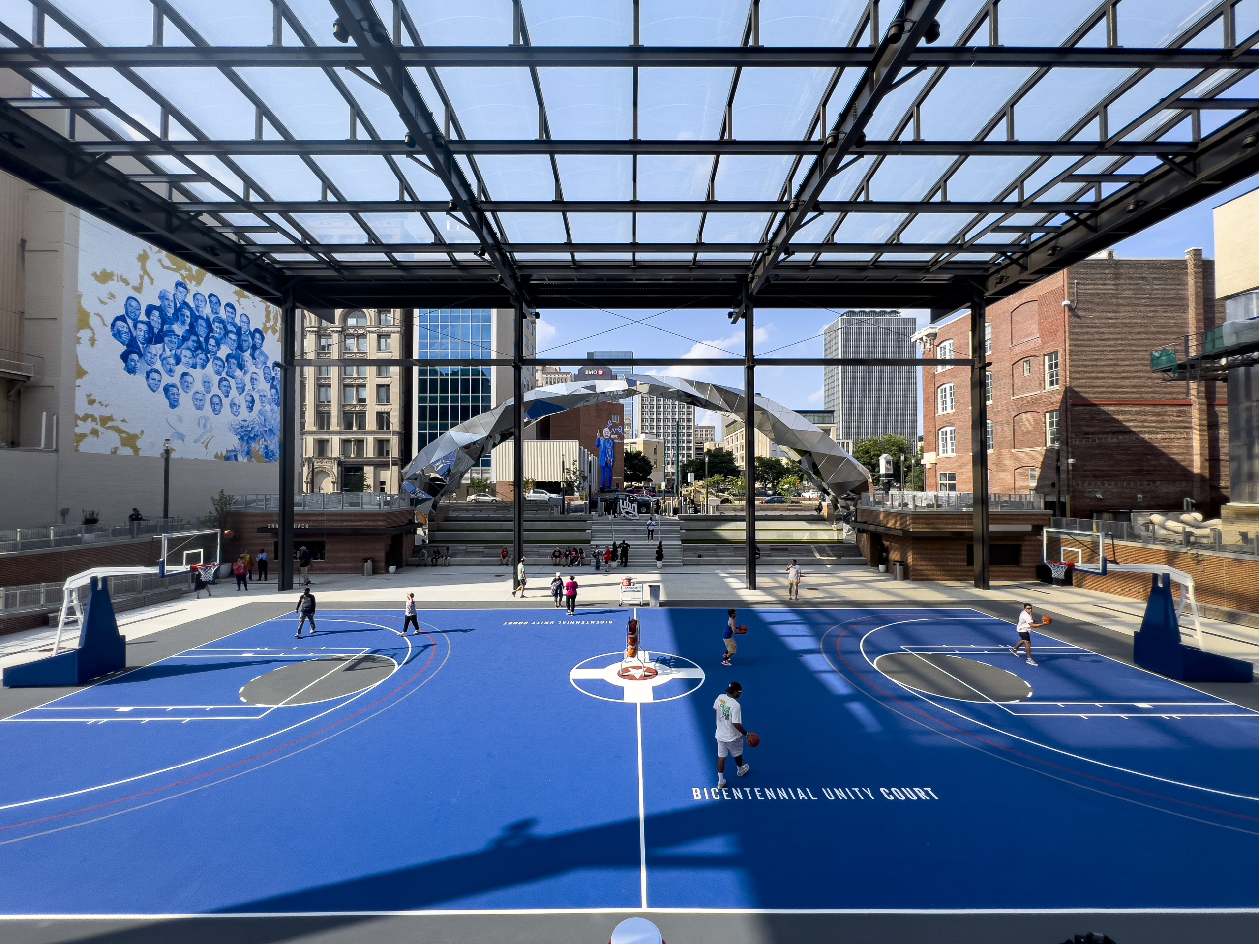 New plaza at Gainbridge Fieldhouse opens with public events
