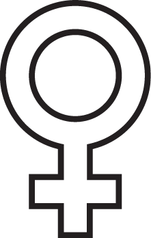 Line art of the female sign