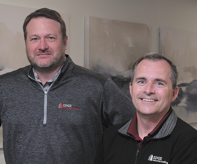 Edge Industrial Staffing LLC Partners Rich Milliner, left, and Brian Stewart