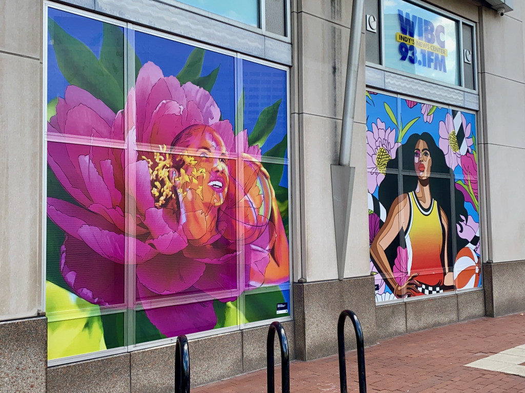 Murals designed to ‘give flowers’ to WNBA players among special All-Star Weekend art