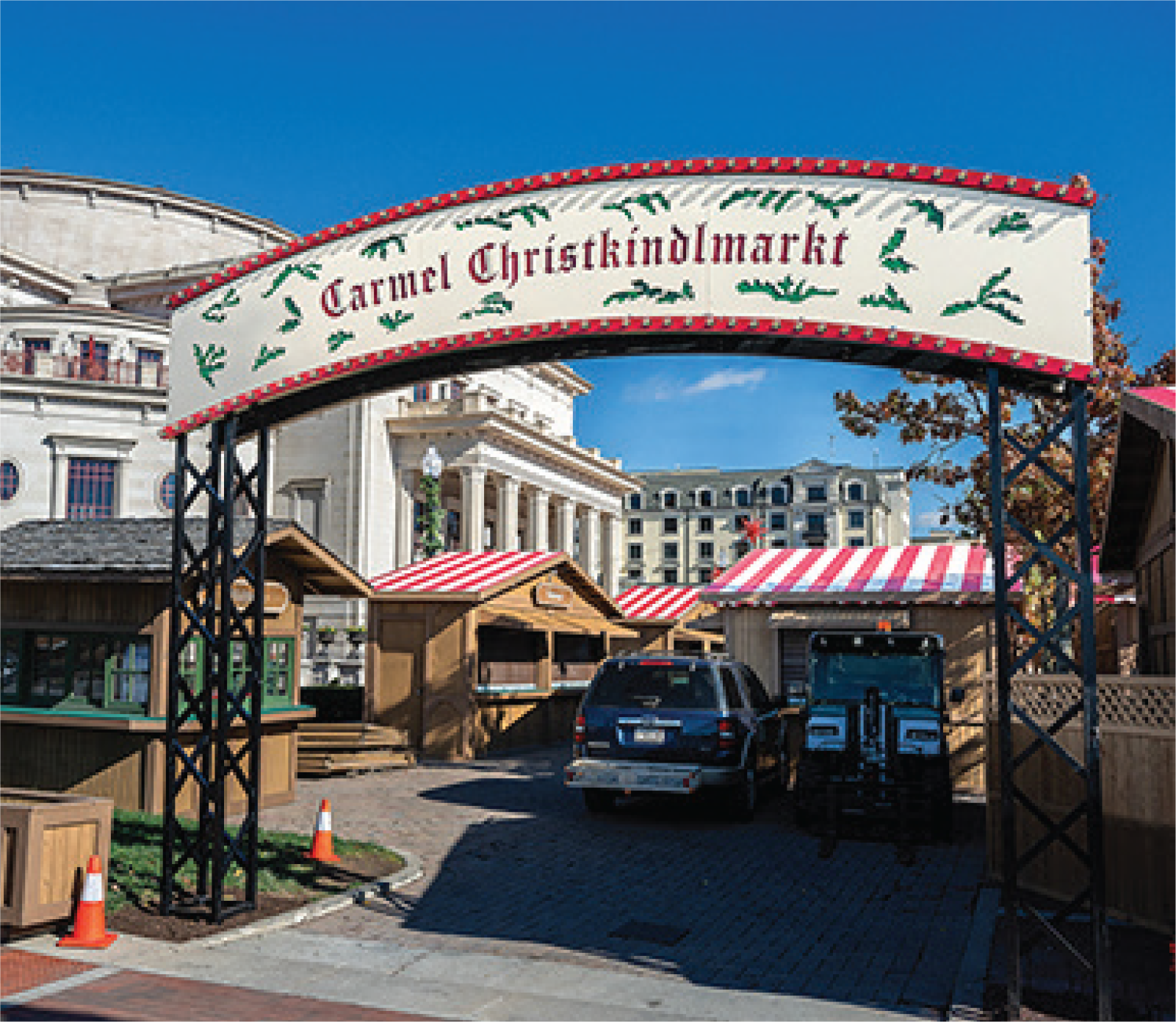 Carmel Christkindlmarkt entrance sign