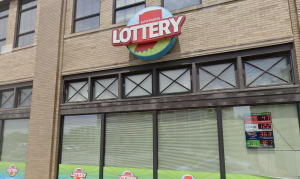 Hoosier Lottery sign