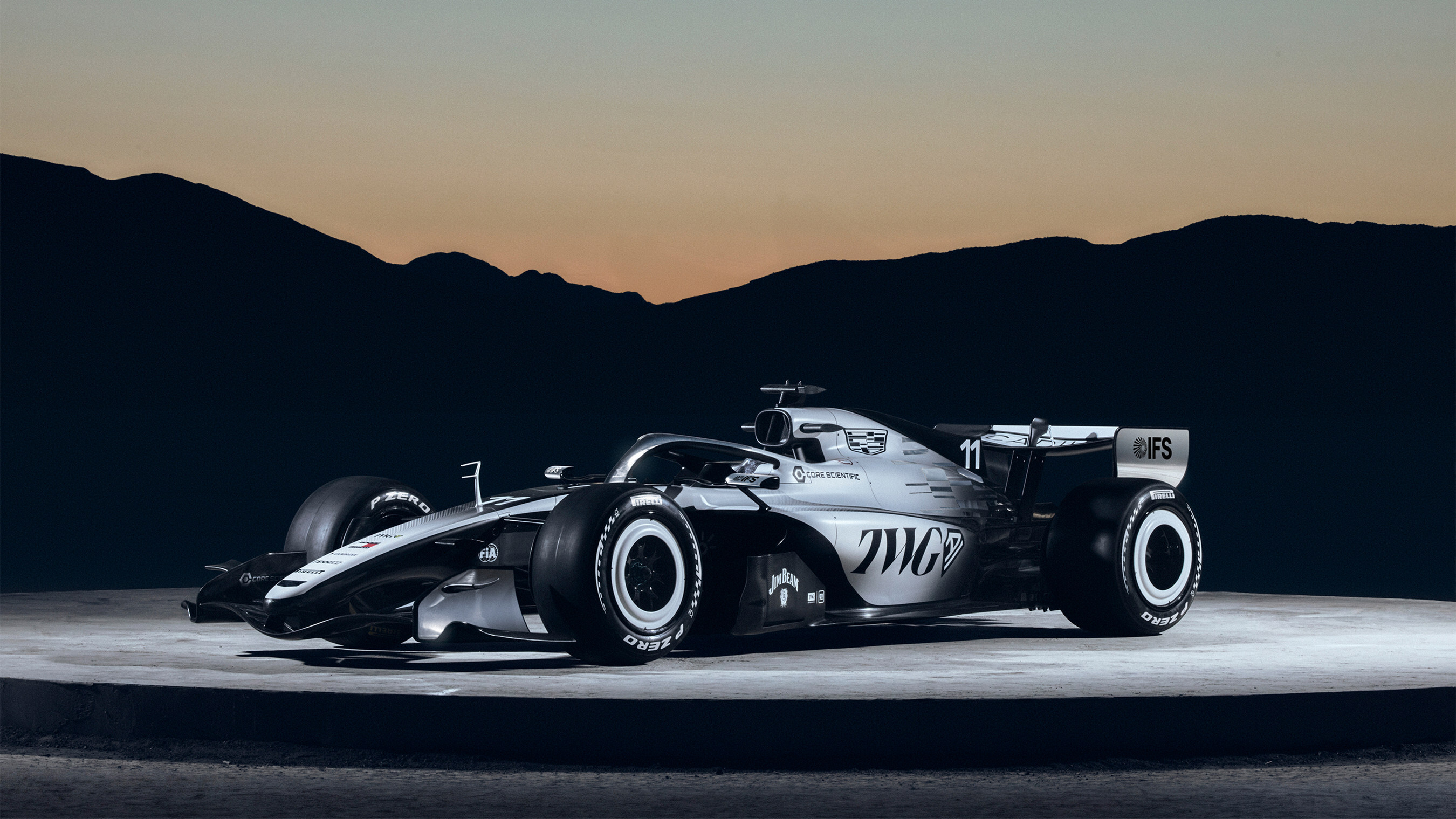Cadillac F1 unveils black and white design for race cars