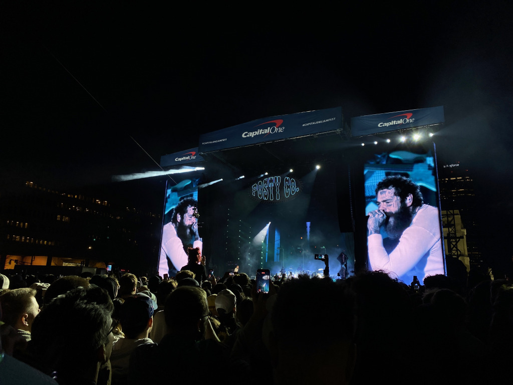 Final Four updates: Post Malone hosts mellow party for 22K at March Madness Music Festival | Crowd swells downtown for Megan Moroney