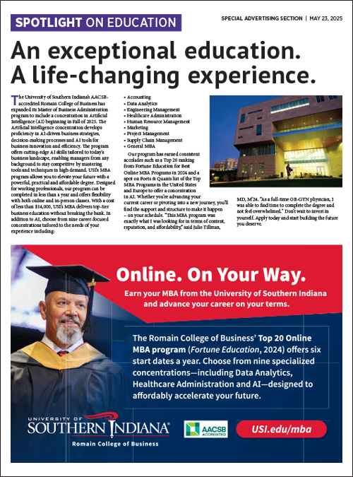 Image of USI's Spotlight Advertorial page