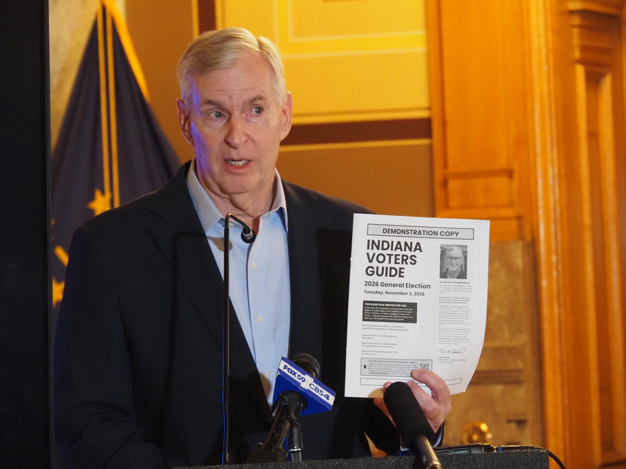Greg Ballard unveils prototype for state-issued, precinct-level voter guides